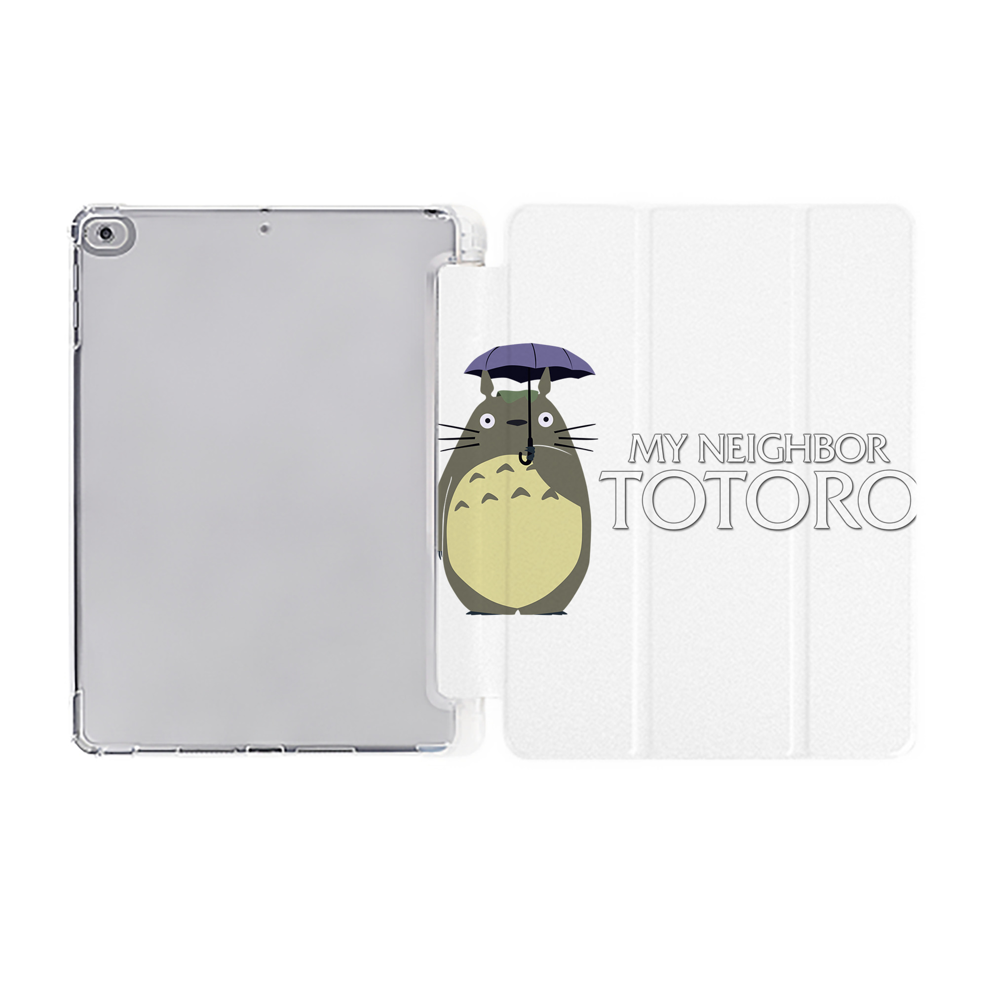 （画像用） となりのトトロ 草壁メイ 草壁サツキ My Neighbor Totoro Satsuki Kusakabe Mei Kusakabe IPad ケース ペン収納付き 三つ折りスタンド PUレザー×シリコン 対応機種9.5/10.5/10.9インチ